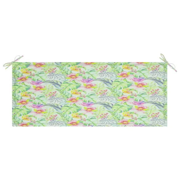 Bancă Grădină Lemn Tec cu Pernă Model Frunze - 120 cm