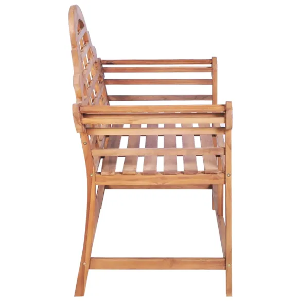 Bancă Grădină Lemn Tec cu Pernă - Comfort și Durabilitate