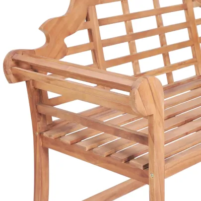 Bancă Grădină Lemn Tec cu Pernă - Comfort și Durabilitate