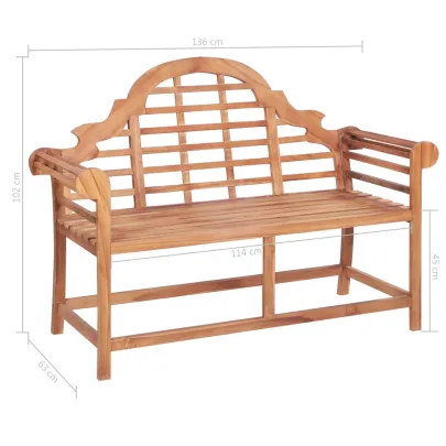 Bancă Grădină Lemn Tec cu Pernă - Comfort și Durabilitate