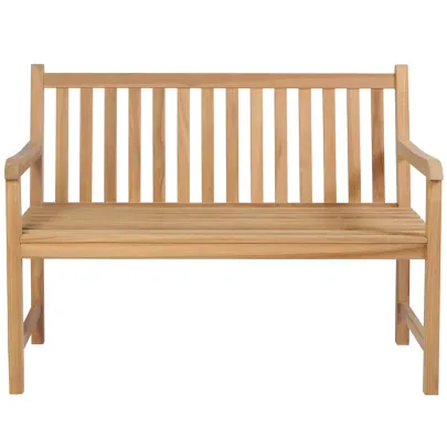 Bancă Grădină Lemn Tec cu Pernă - 120 cm | Livrare Gratuită