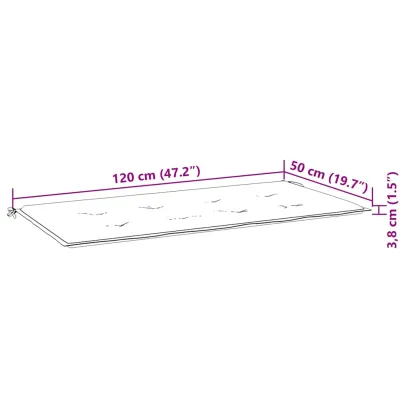 Bancă Grădină Lemn Tec cu Pernă - 120 cm | Livrare Gratuită