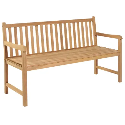 Bancă Grădină Lemn Tec cu Pernă - 150 cm | Livrare Gratuită