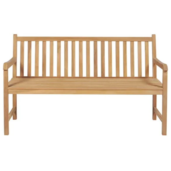 Bancă Grădină Lemn Tec cu Pernă - 150 cm | Livrare Gratuită