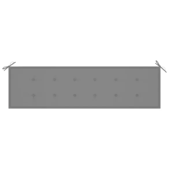 Bancă Grădină Lemn Tec cu Pernă Gri - 175 cm - Livrare Gratuită Bancă Grădină Lemn Tec cu Pernă Gri - 175 cm - Livrare Gratuită