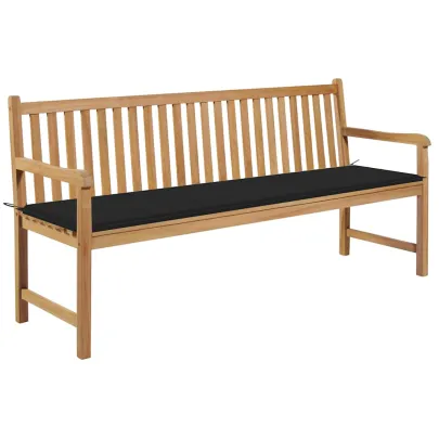 Bancă Grădină Lemn Tec cu Pernă - 175 cm - Livrare Gratuită