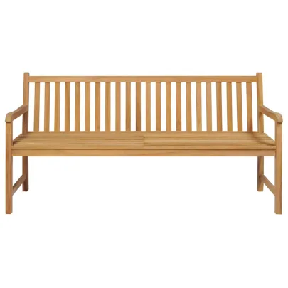 Bancă Grădină Lemn Tec cu Pernă - 175 cm - Livrare Gratuită