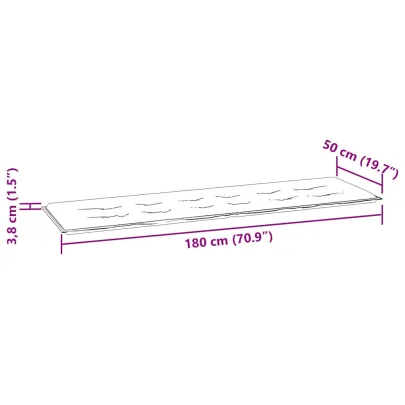 Bancă Grădină Lemn Tec cu Pernă Carouri - 175 cm