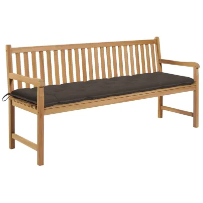 Bancă Grădină Lemn Tec cu Pernă - 175 cm | Livrare Gratuită