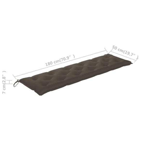 Bancă Grădină Lemn Tec cu Pernă - 175 cm | Livrare Gratuită