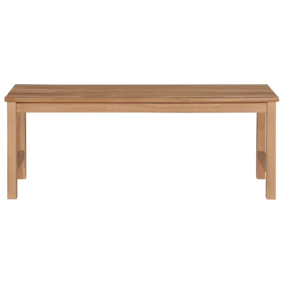Bancă Grădină Lemn Tec cu Pernă Albastru - 120cm