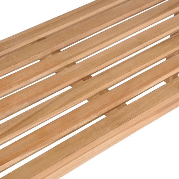 Bancă Grădină Lemn Tec cu Pernă Albastru - 120cm