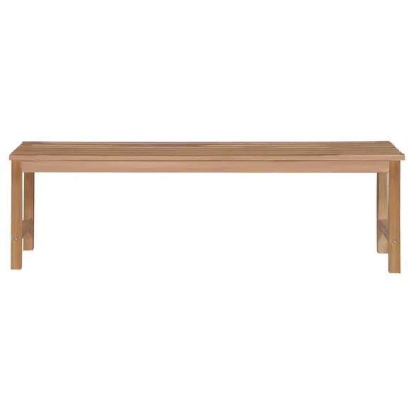Bancă Grădină Lemn Masiv Tec cu Pernă Roșu Vin 150 cm