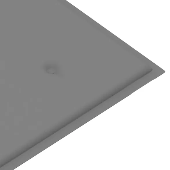 Bancă Grădină Lemn Tec cu Pernă Gri - 240 cm - Livrare Gratuită