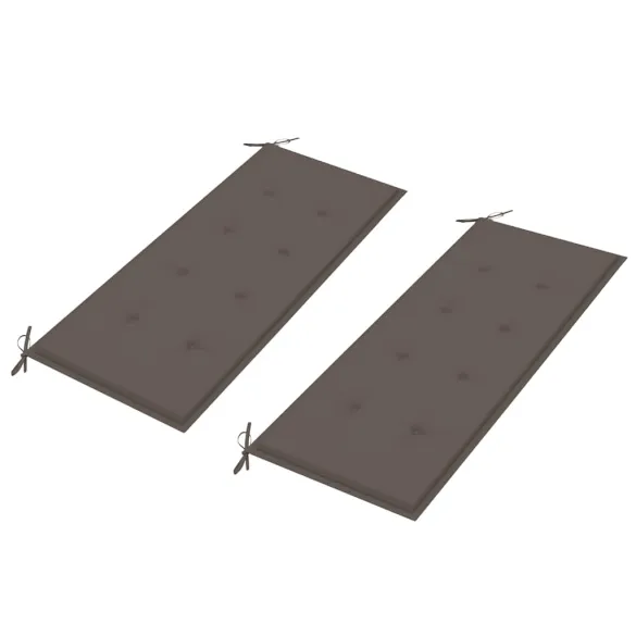 Bancă Grădină Lemn Tec cu Pernă Gri - 240 cm | Livrare Gratuită