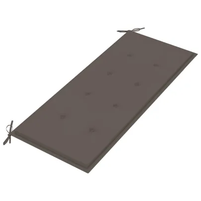 Bancă Grădină Lemn Tec cu Pernă Gri - 240 cm | Livrare Gratuită