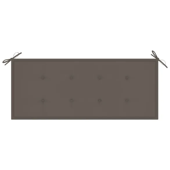 Bancă Grădină Lemn Tec cu Pernă Gri - 240 cm | Livrare Gratuită