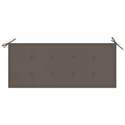 Bancă Grădină Lemn Tec cu Pernă Gri - 240 cm | Livrare Gratuită