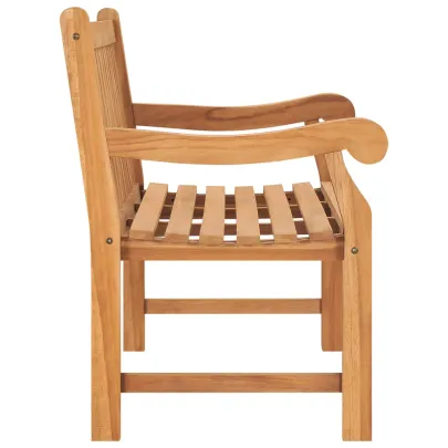 Bancă Grădină cu Pernă - Lemn Tec - Livrare Gratuită