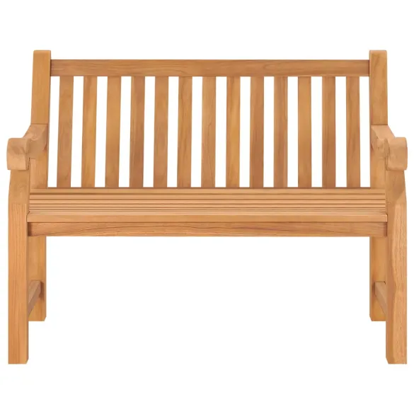 Bancă Grădină cu Pernă - Lemn Tec Masiv - 120 cm | Livrare Gratuită