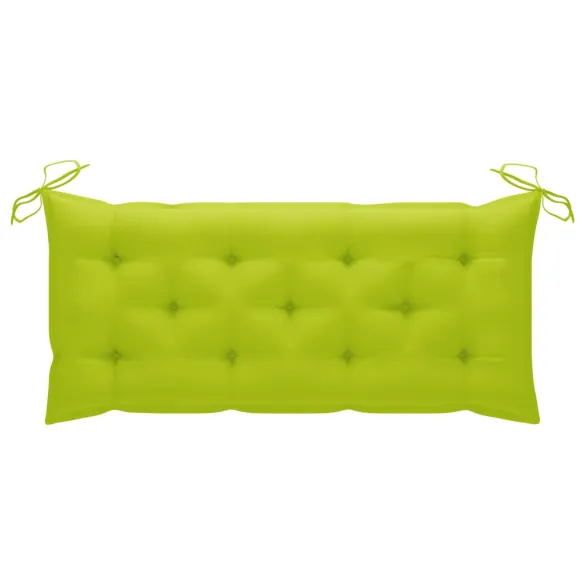 Bancă Grădină cu Pernă - Lemn Tec Masiv - 120 cm | Livrare Gratuită