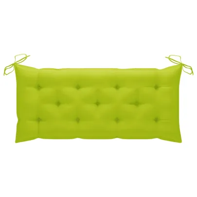 Bancă Grădină cu Pernă - Lemn Tec Masiv - 120 cm | Livrare Gratuită