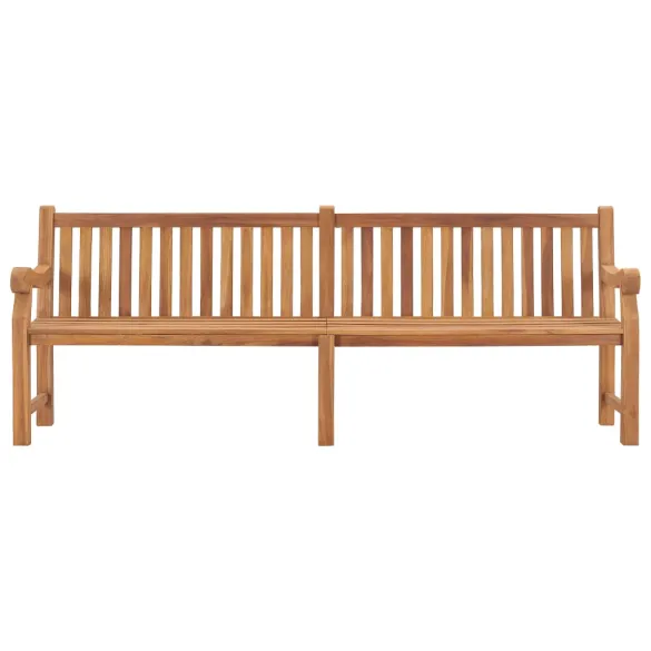 Bancă grădină lemn tec cu pernă - 240 cm - Livrare gratuită