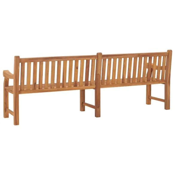 Bancă grădină lemn tec cu pernă - 240 cm - Livrare gratuită
