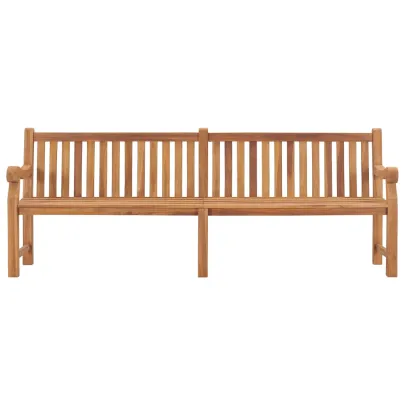 Bancă grădină lemn tec cu pernă - 240 cm - Livrare gratuită