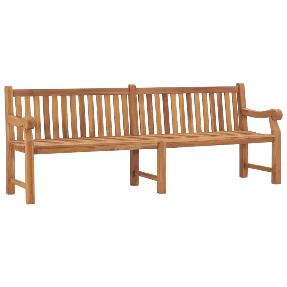 Bancă Grădină Lemn Tec cu Pernă - 240 cm - Livrare Gratuită