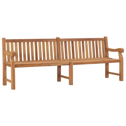 Bancă Grădină Lemn Tec cu Pernă - 240 cm - Livrare Gratuită