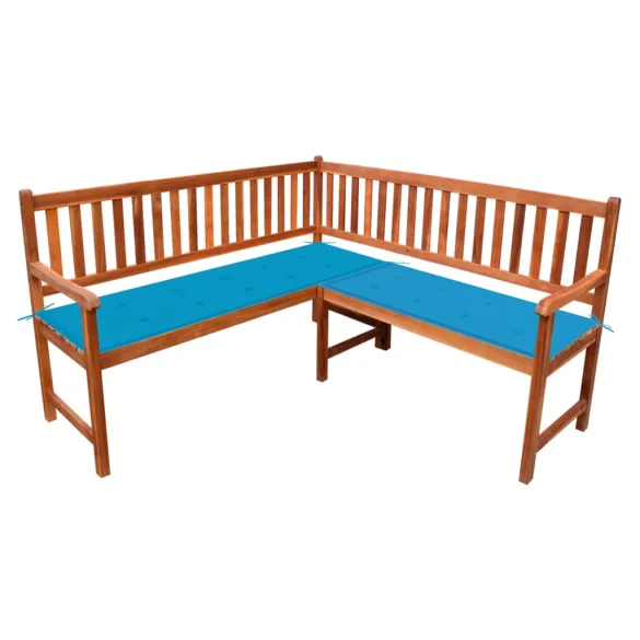Bancă de Colț Grădină 150 cm - Lemn Acacia cu Perne