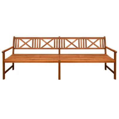 Bancă Grădină Lemn Acacia cu Perne - 240 cm - Livrare Gratuită