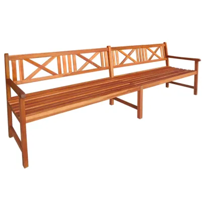 Bancă grădină lemn acacia 240 cm cu perne - Livrare gratuită