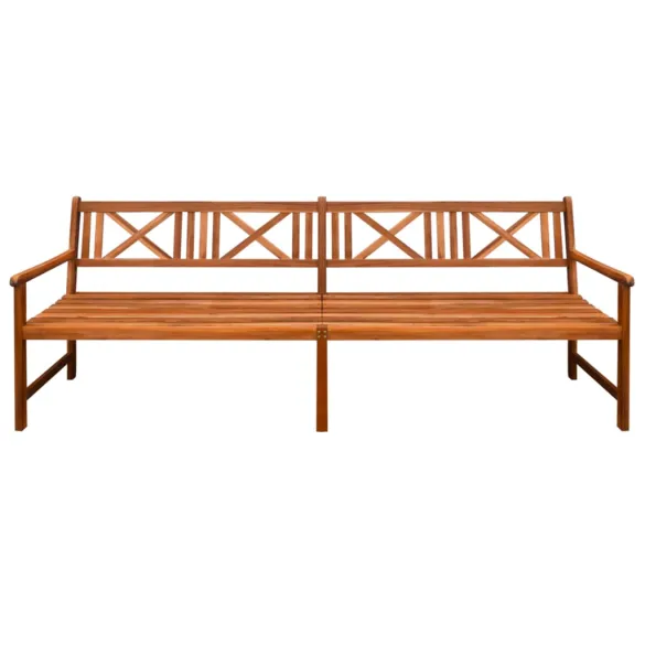 Bancă grădină lemn acacia 240 cm cu perne - Livrare gratuită