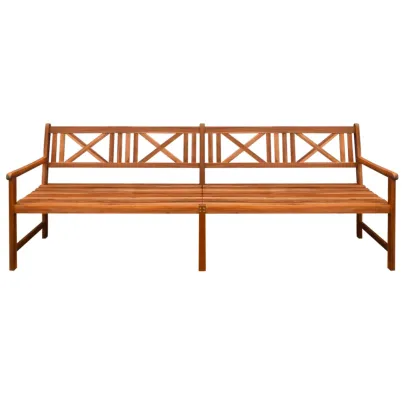 Bancă grădină lemn acacia 240 cm cu perne - Livrare gratuită