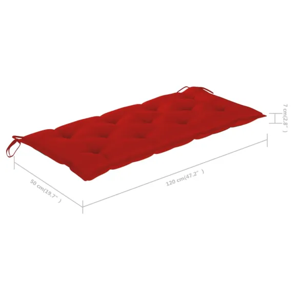 Bancă grădină lemn acacia 240 cm cu perne - Livrare gratuită