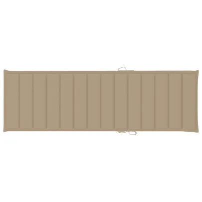 Șezlong Dublu cu Perne Bej - Lemn de Pin Tretat