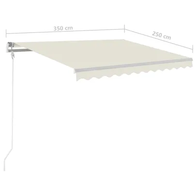 Copertină Automată cu Senzor Vânt și LED - Crem