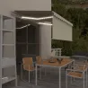 Copertină Automată cu LED și Senzor Vânt - Crem 3,5x2,5 m