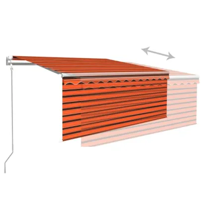 Copertină Automată Stor cu LED și Senzor Vânt 3,5x2,5m