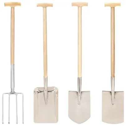 Set Unelte Grădină Mâner T - 4 Piese Oțel Inox