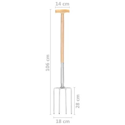 Set Unelte Grădină Mâner T - 4 Piese Oțel Inox