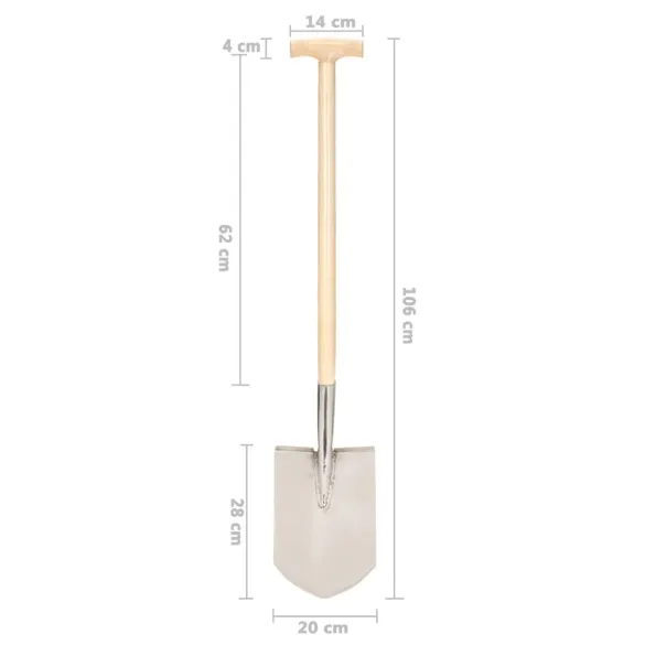 Set Unelte Grădină Mâner T - 4 Piese Oțel Inox