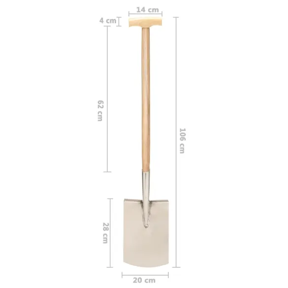 Set Unelte Grădină Mâner T - 4 Piese Oțel Inox