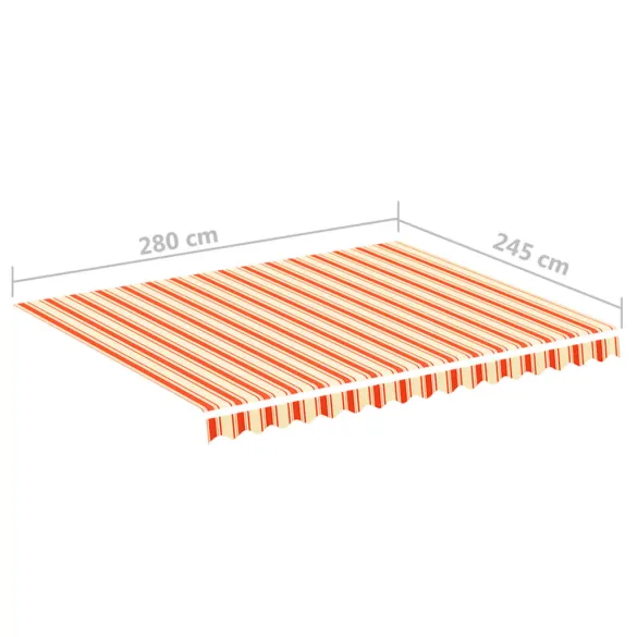 Pânză Copertină Rezervă Galben-Portocaliu 3x2,5m | Livrare Gratuită