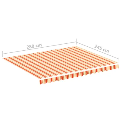 Pânză Copertină Rezervă Galben-Portocaliu 3x2,5m | Livrare Gratuită