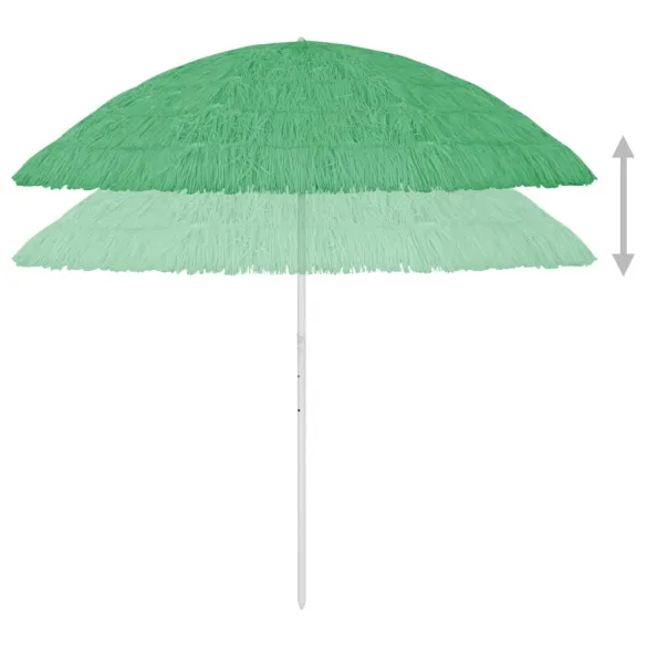 Umbrelă Plajă Hawaii Verde 300 cm | Protecție UV | Livrare Gratuită