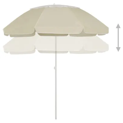 Umbrelă de Plajă 300 cm Galbenă - Livrare Gratuită