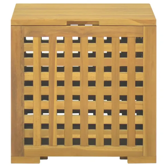 Cutie Depozitare Funie Lemn Tec 40x40x40 cm - Livrare Gratuită